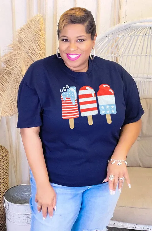 USA Popsicle Patriotic T-Shirt