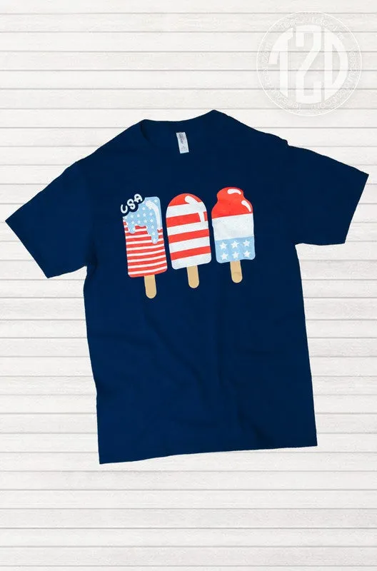 USA Popsicle Patriotic T-Shirt