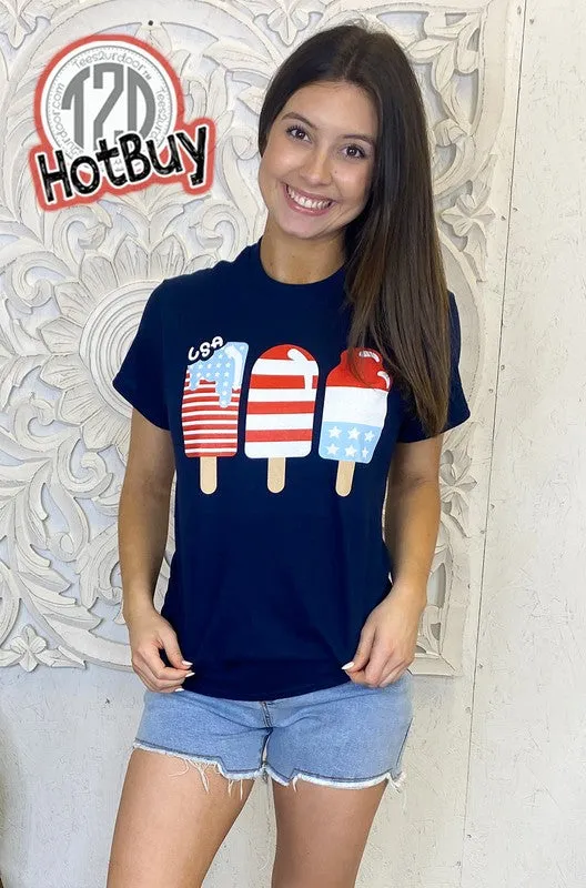 USA Popsicle Patriotic T-Shirt