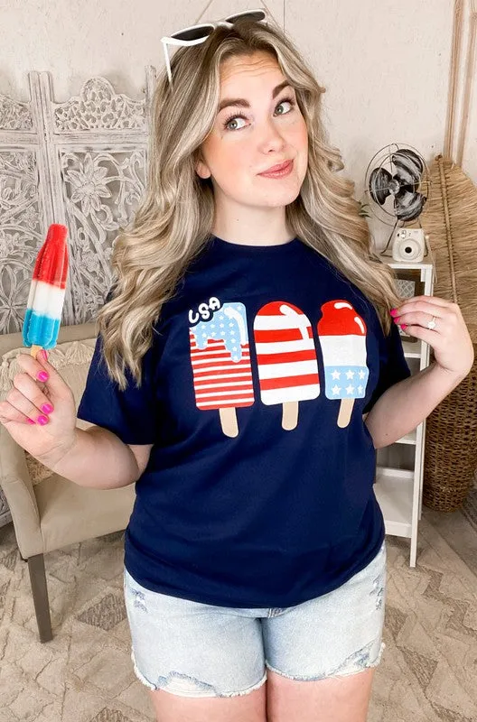 USA Popsicle Patriotic T-Shirt