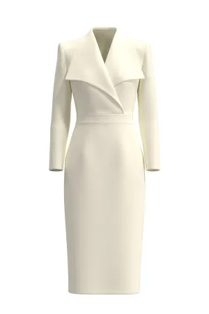 V-NECKLINE DRESS IN APRICOT