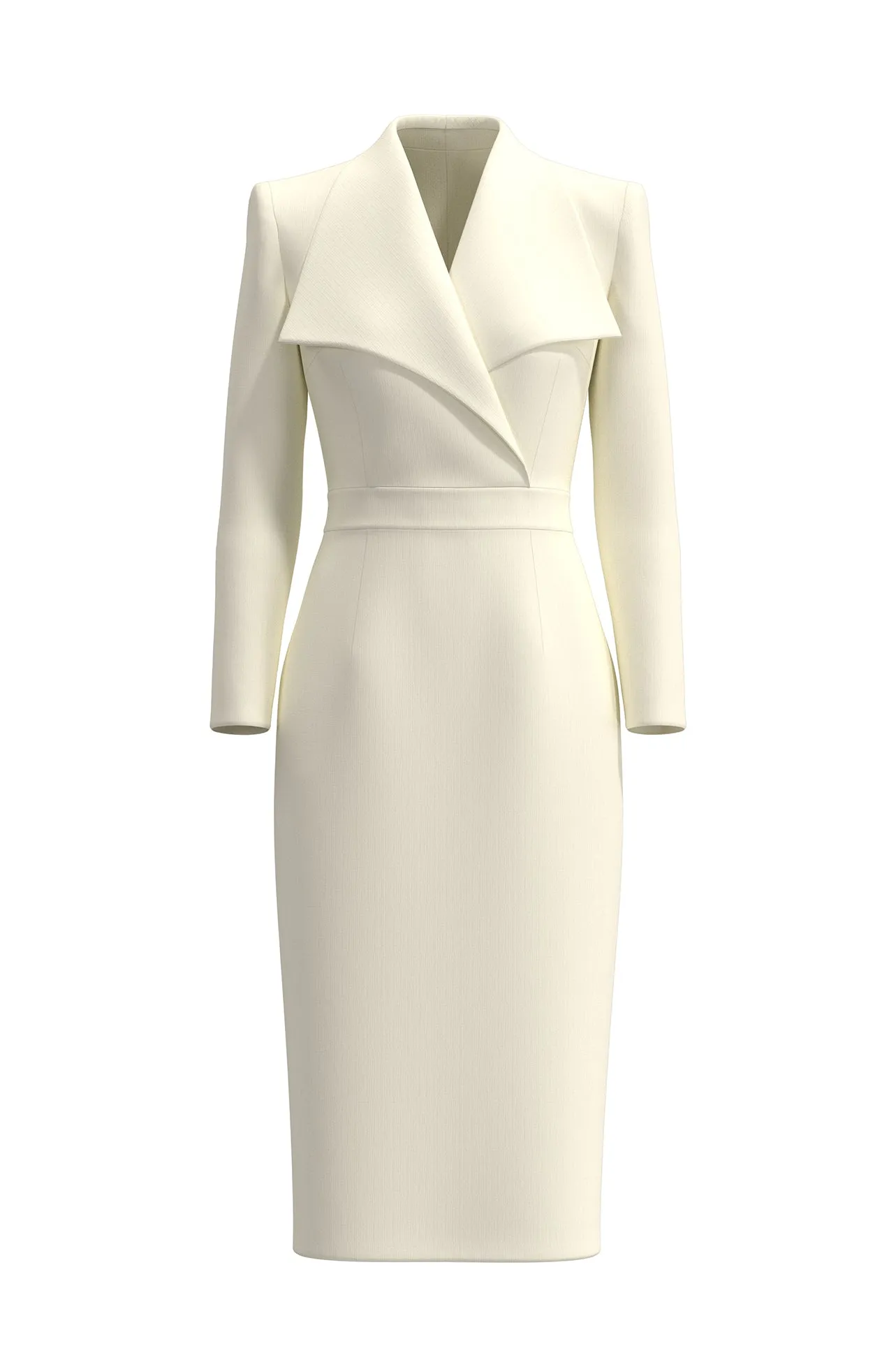 V-NECKLINE DRESS IN APRICOT