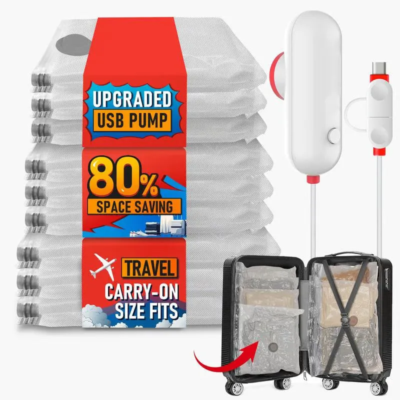 Vacuum Storage Bags with USB Electric Pump