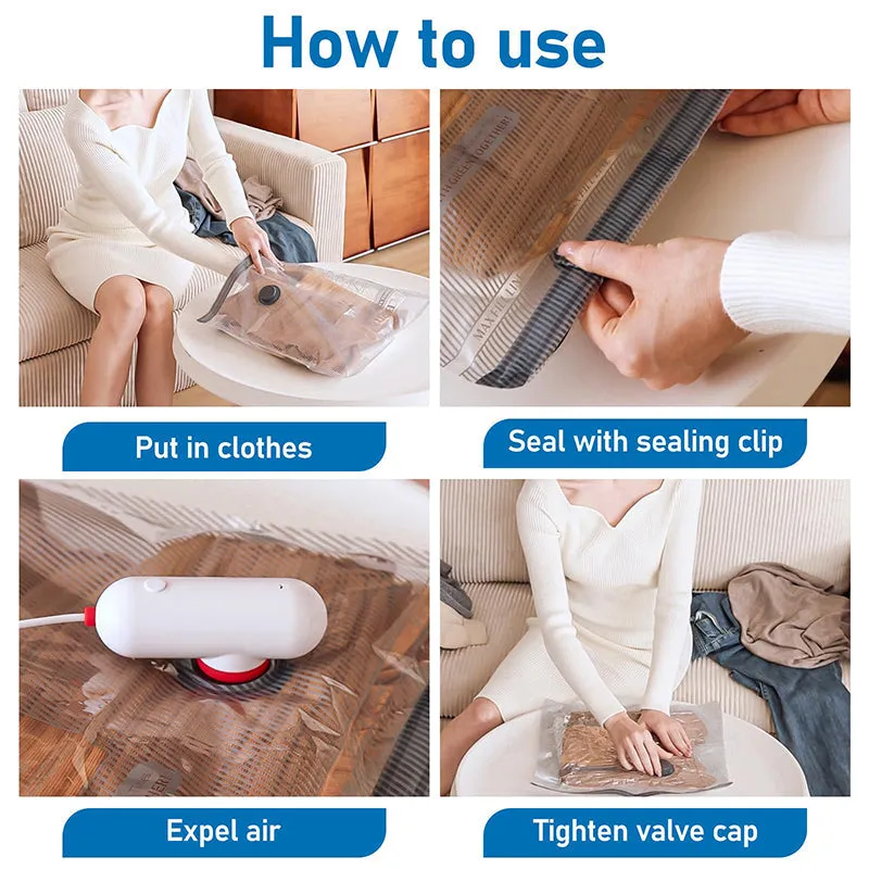 Vacuum Storage Bags with USB Electric Pump