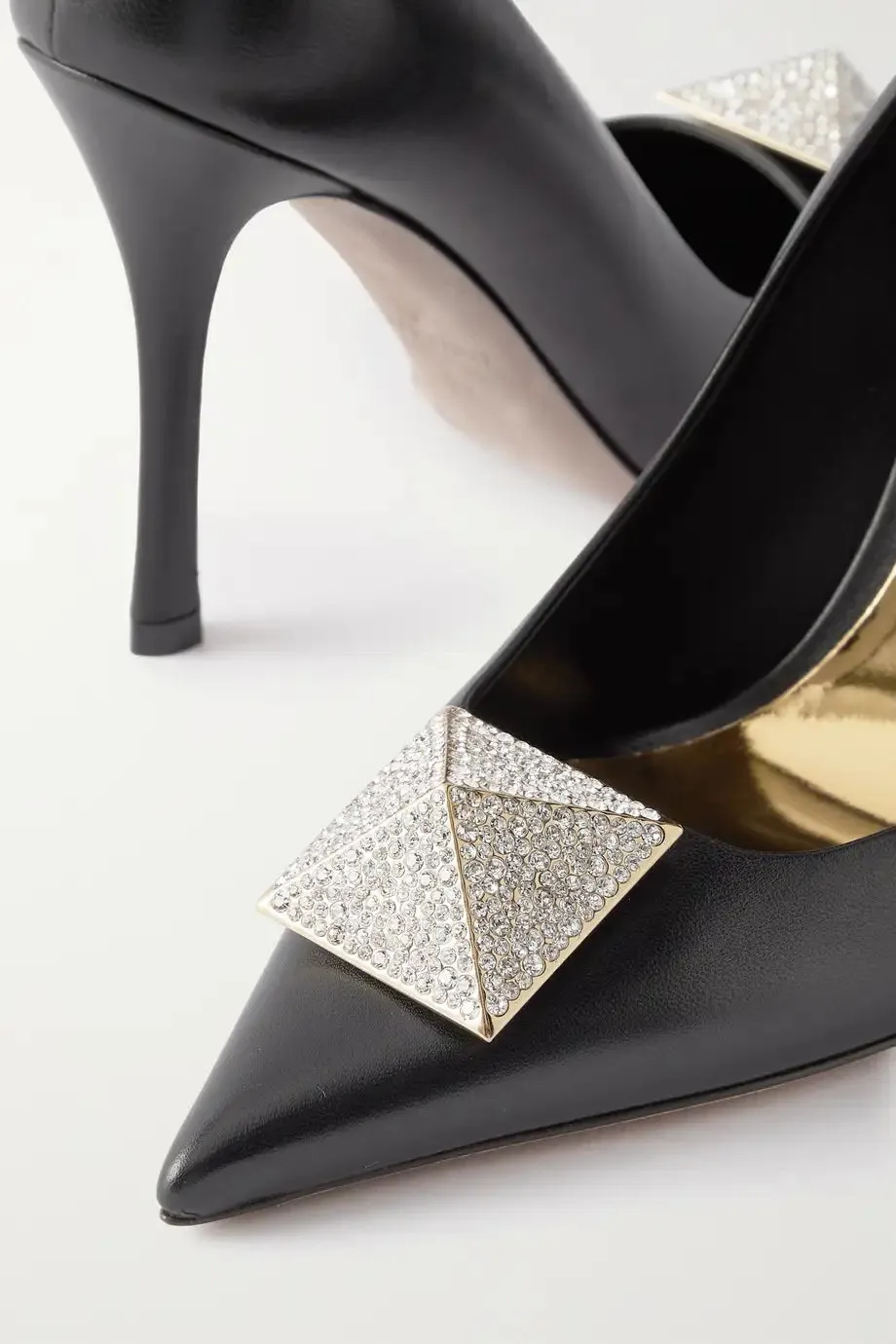 Valentino Garavani One Stud embellished leather pumps