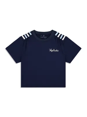 Verona Crop Top- Maritime Blue