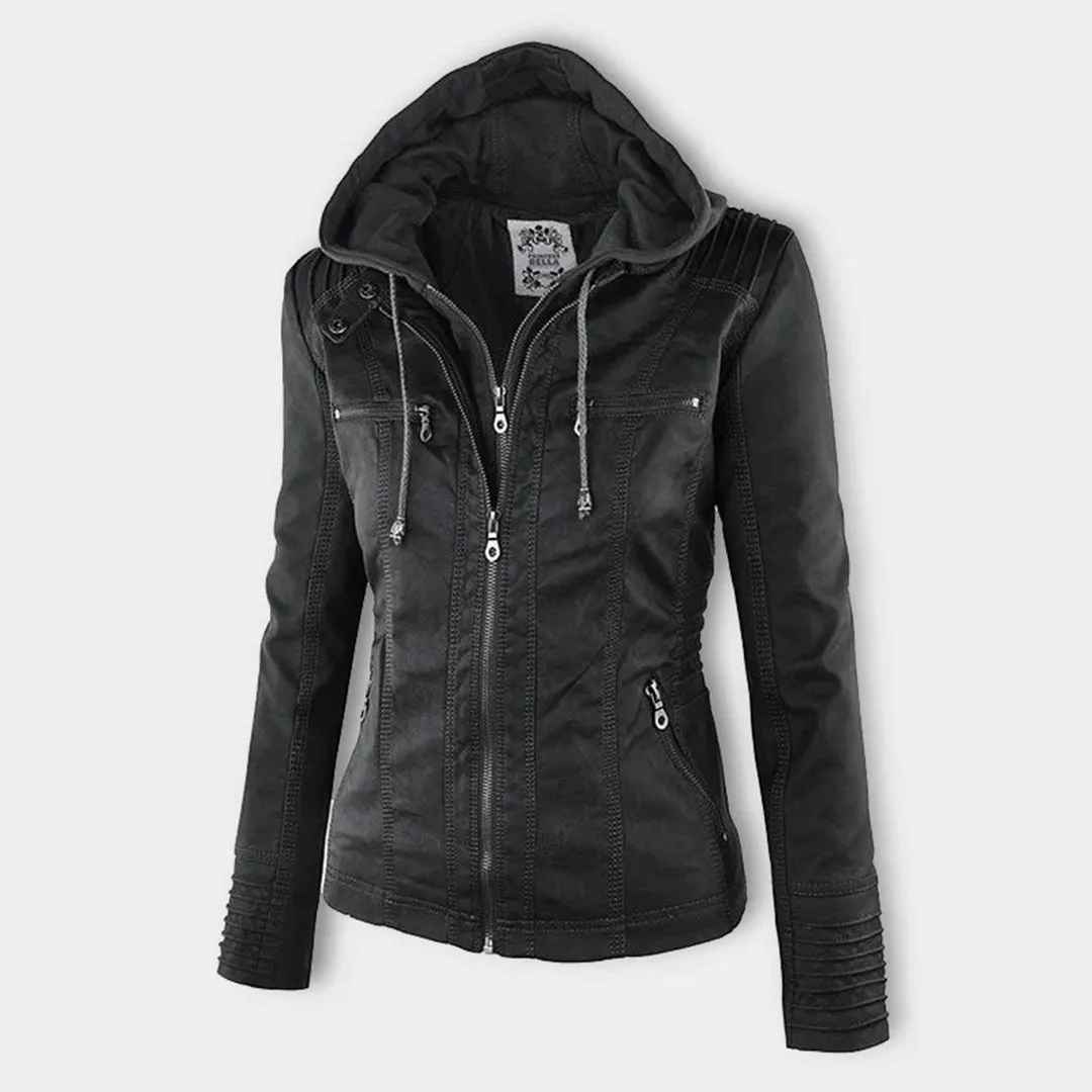 Veste décontractée élégante pour femme avec capuche