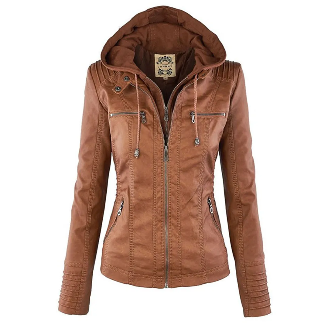 Veste décontractée élégante pour femme avec capuche