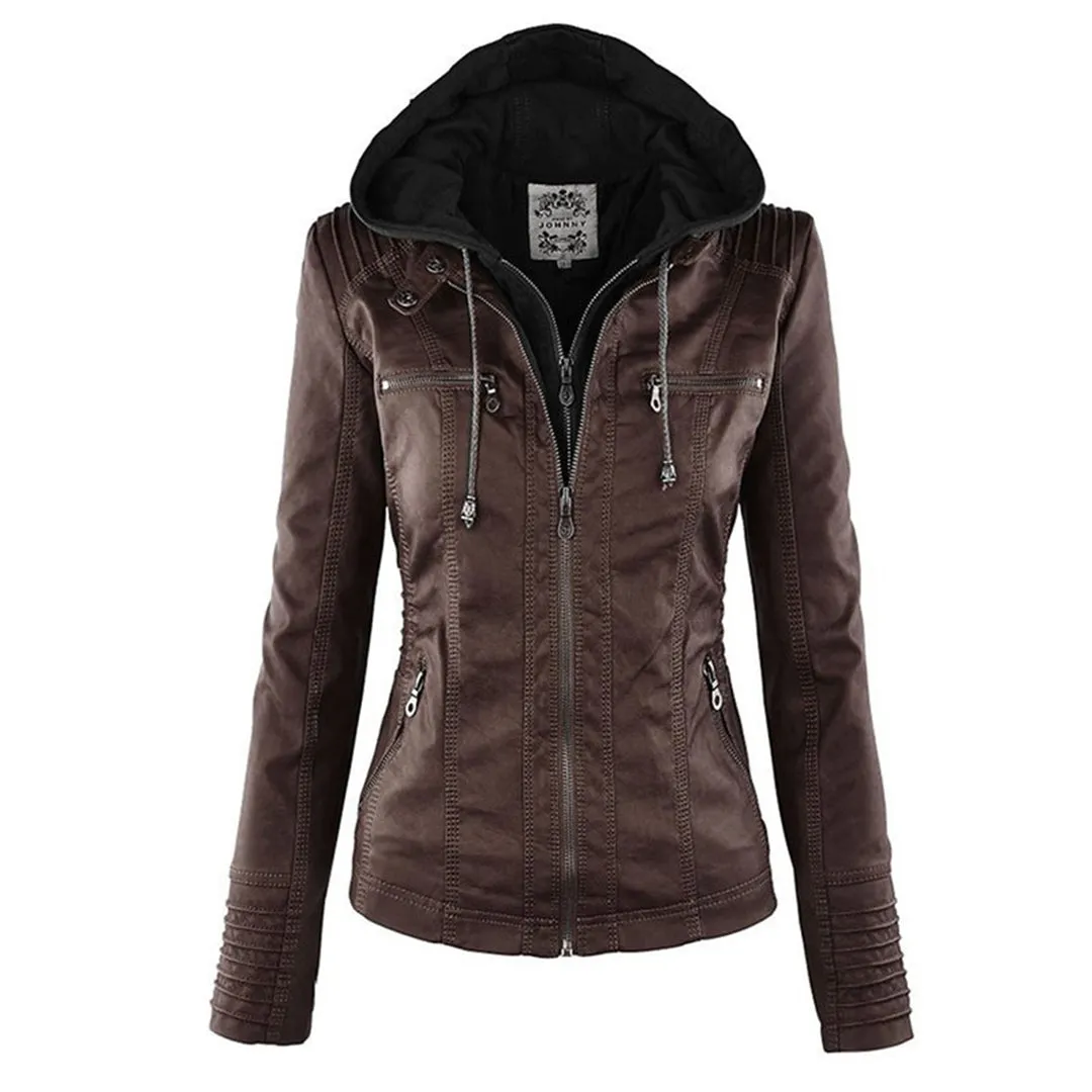 Veste décontractée élégante pour femme avec capuche