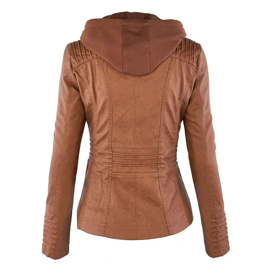 Veste décontractée élégante pour femme avec capuche