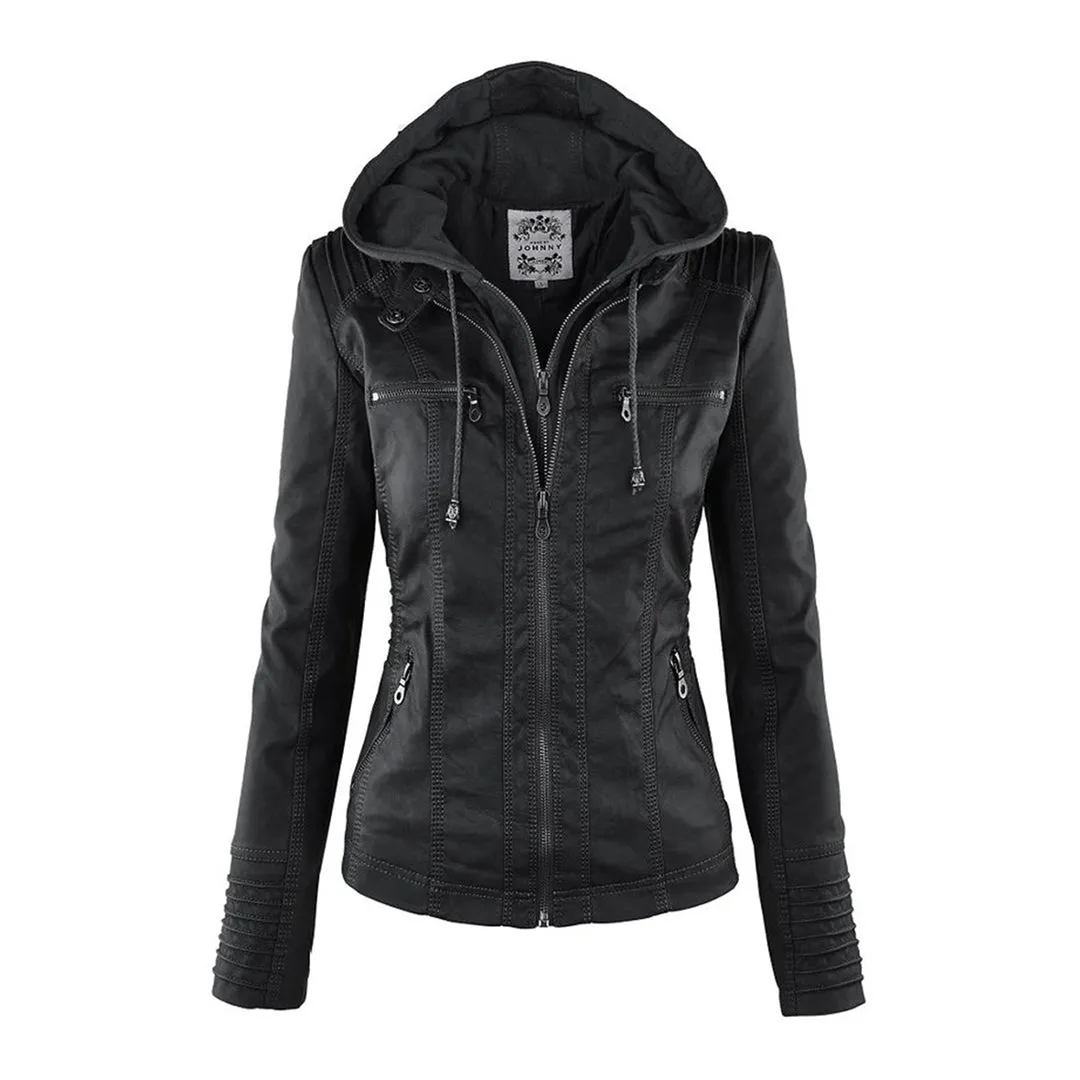 Veste décontractée élégante pour femme avec capuche