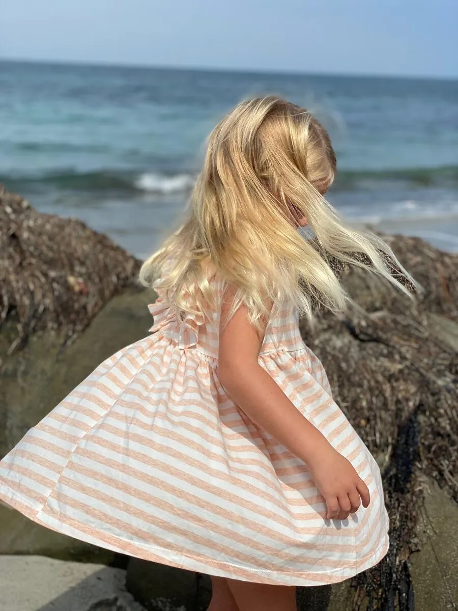 Vignette Coral Stripe Bella Dress