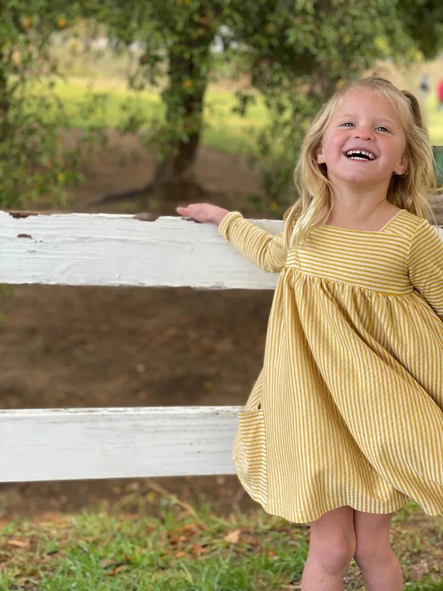 Vignette Gold Stripe Rylie Dress