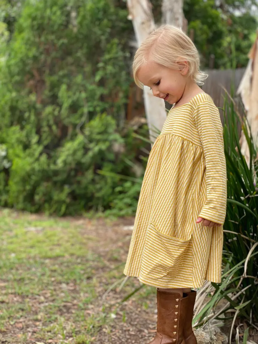 Vignette Gold Stripe Rylie Dress