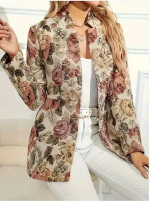 Vintage blazer with flowers by Remy