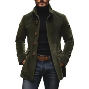 Vintage Corduroy Slim Short Coat