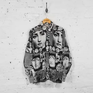 Vintage Faces Party Shirt - Black/White - M