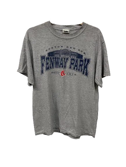 Vintage Grey Red Sox Fenway Park T-Shirt Large