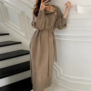 Warm winter dress for women