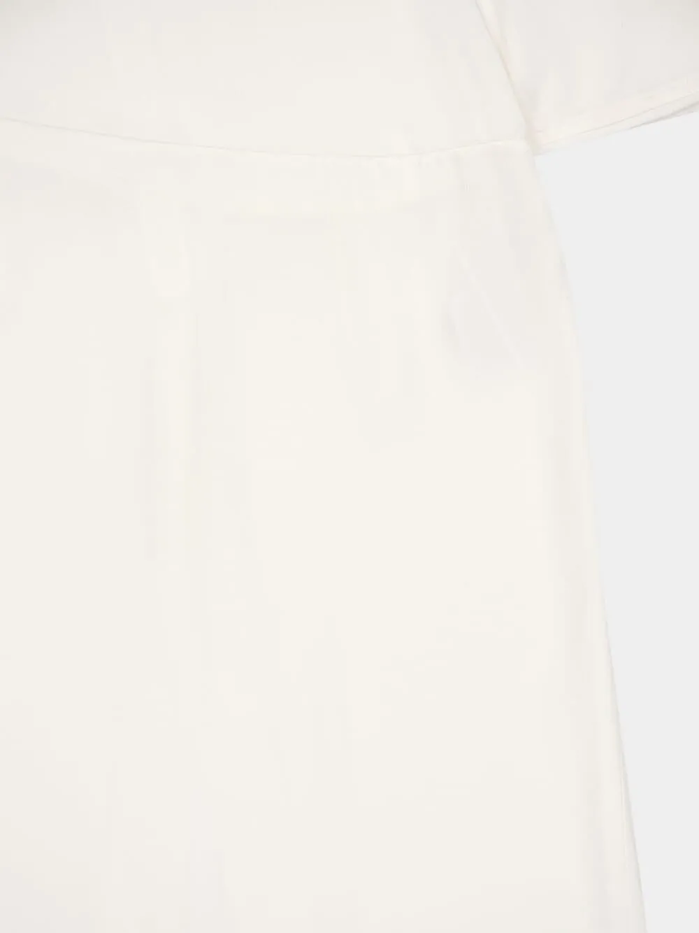 White Asymetric Draped Midi Dress