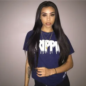 White Drippin | Navy Blue Vintage Wash Tee
