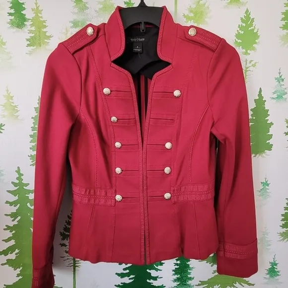 White House Black Market Ponte Military Style Jacket.