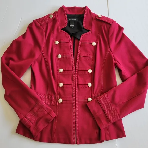 White House Black Market Ponte Military Style Jacket.