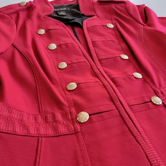 White House Black Market Ponte Military Style Jacket.