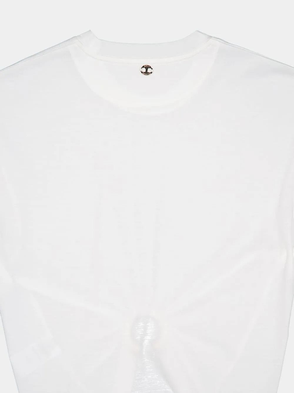 White Jersey Tee with Ring Detail
