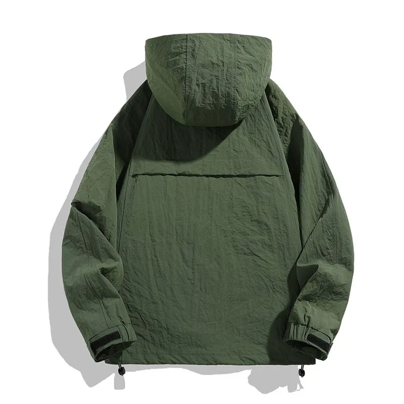 Windproof and Stain-Resistant Men's Loose-Fit Raincoat