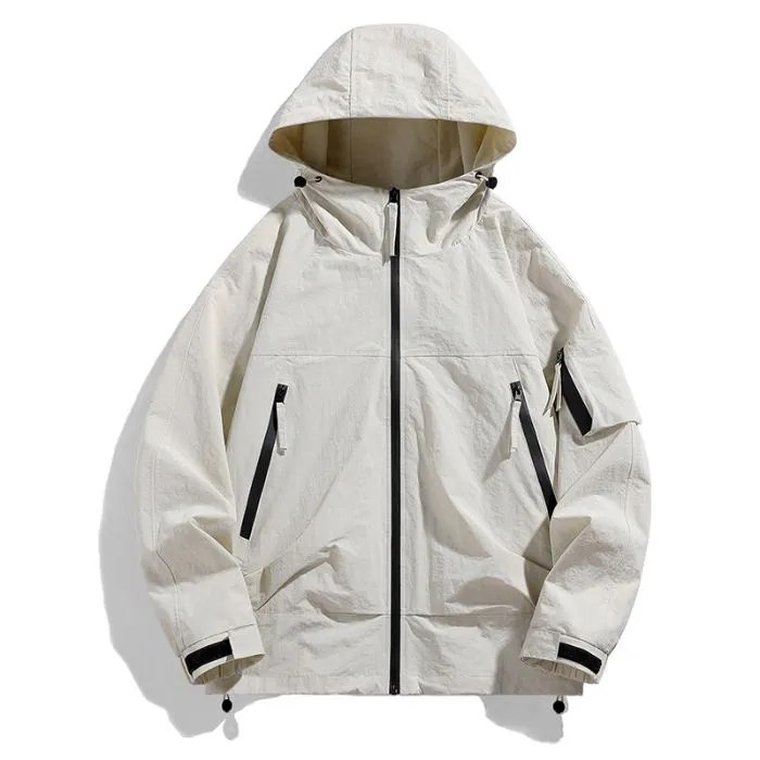 Windproof and Stain-Resistant Men's Loose-Fit Raincoat