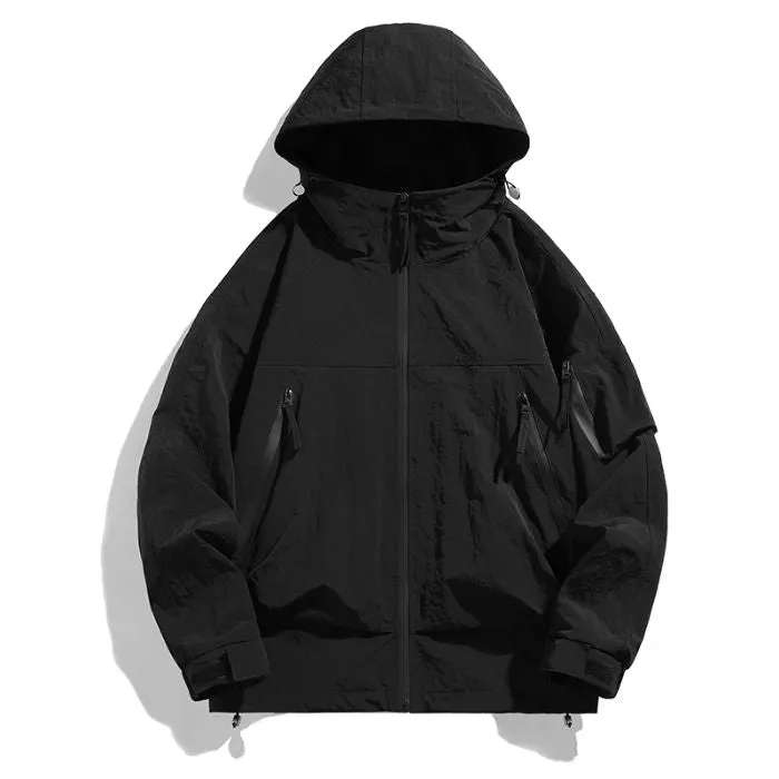 Windproof and Stain-Resistant Men's Loose-Fit Raincoat