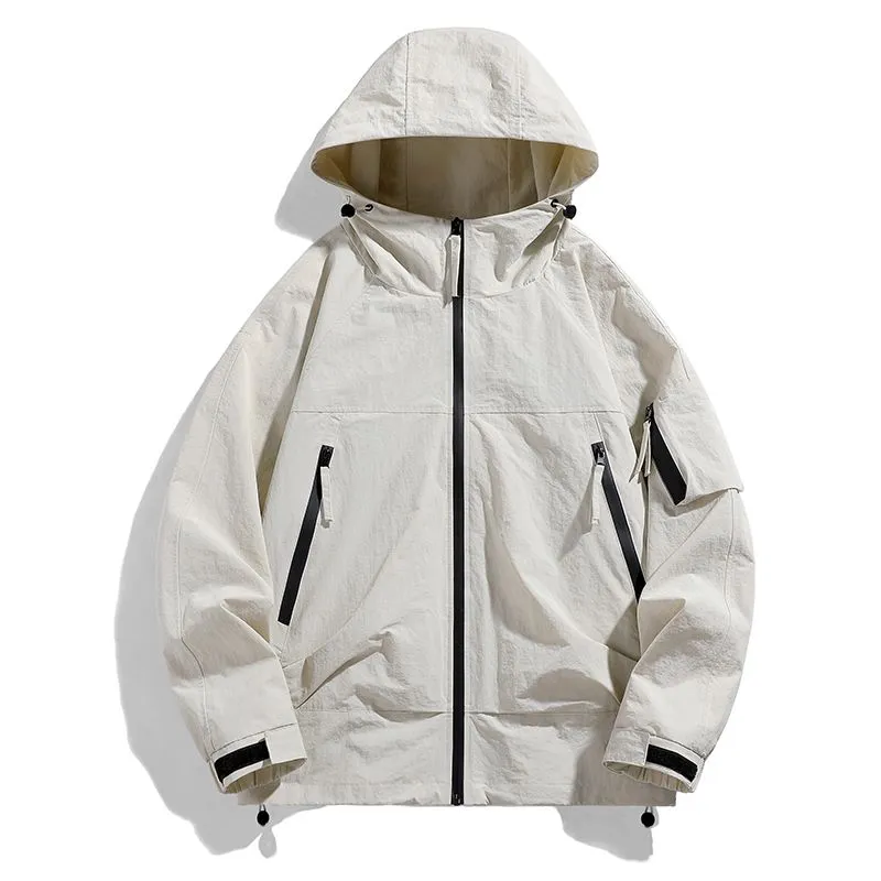 Windproof and Stain-Resistant Men's Loose-Fit Raincoat