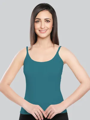 Women Cotton Blend Electric Blue Solid Casual Camisole Cam-01-Electric Blue