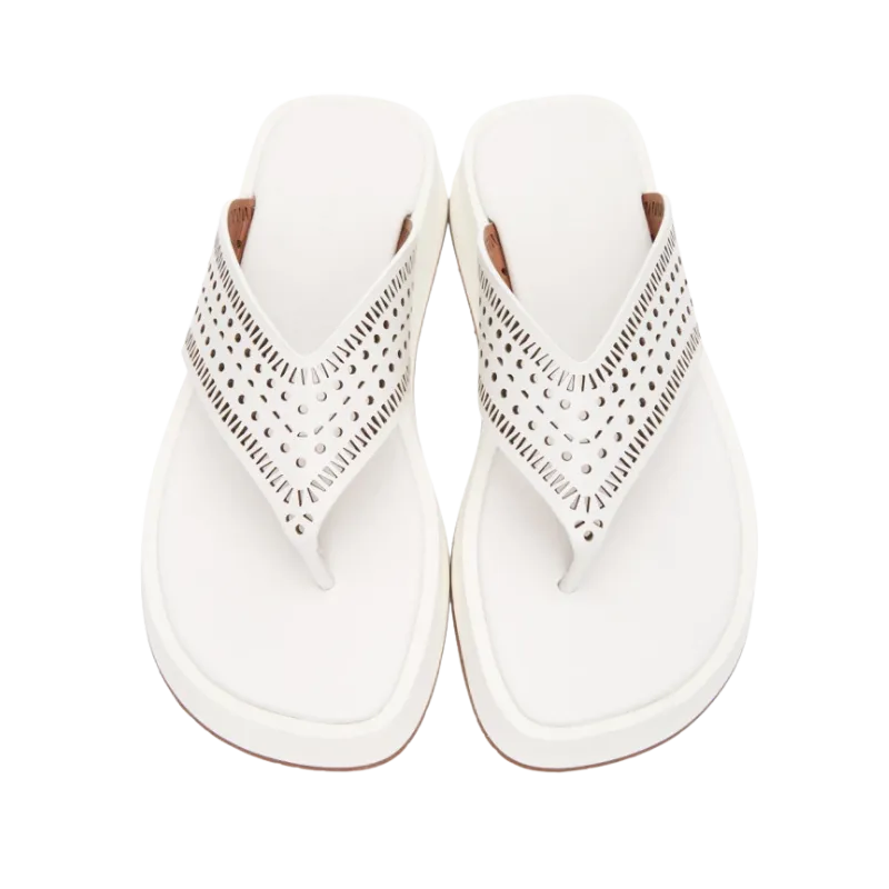 Womens | Alaïa Vienne Plastron Platform Sandals (White)