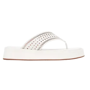 Womens | Alaïa Vienne Plastron Platform Sandals (White)