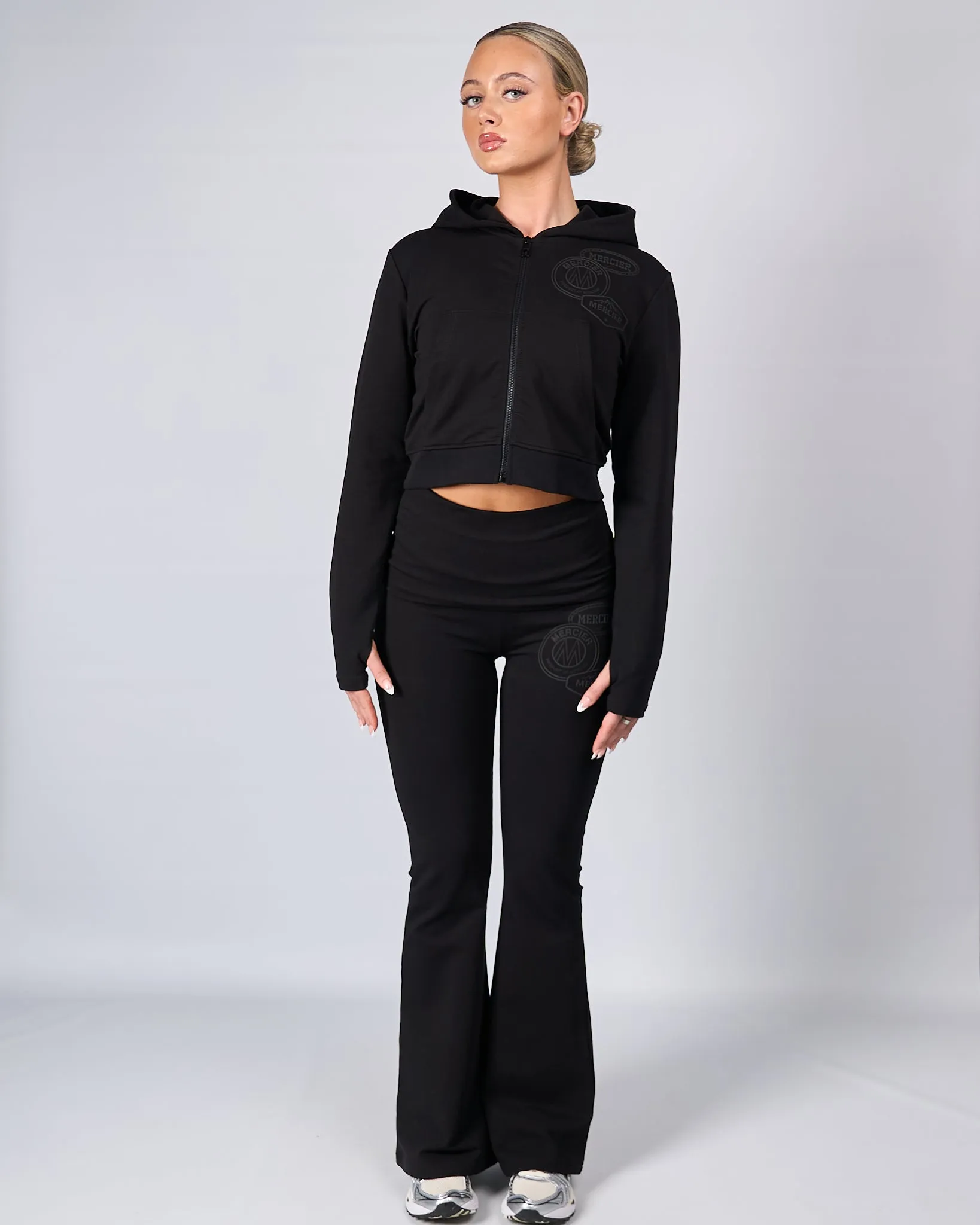 Womens Black OG Yoga Zip Up
