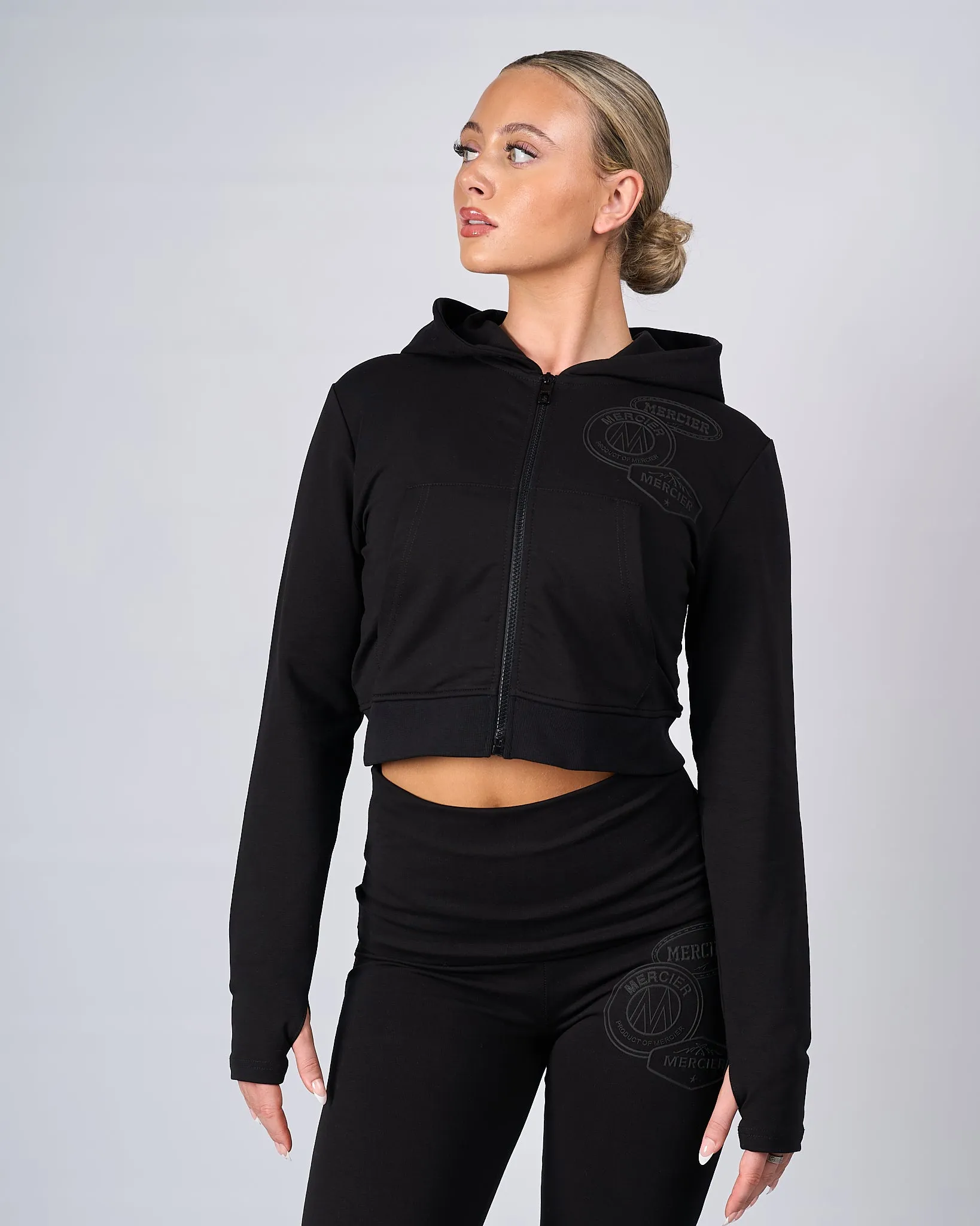 Womens Black OG Yoga Zip Up