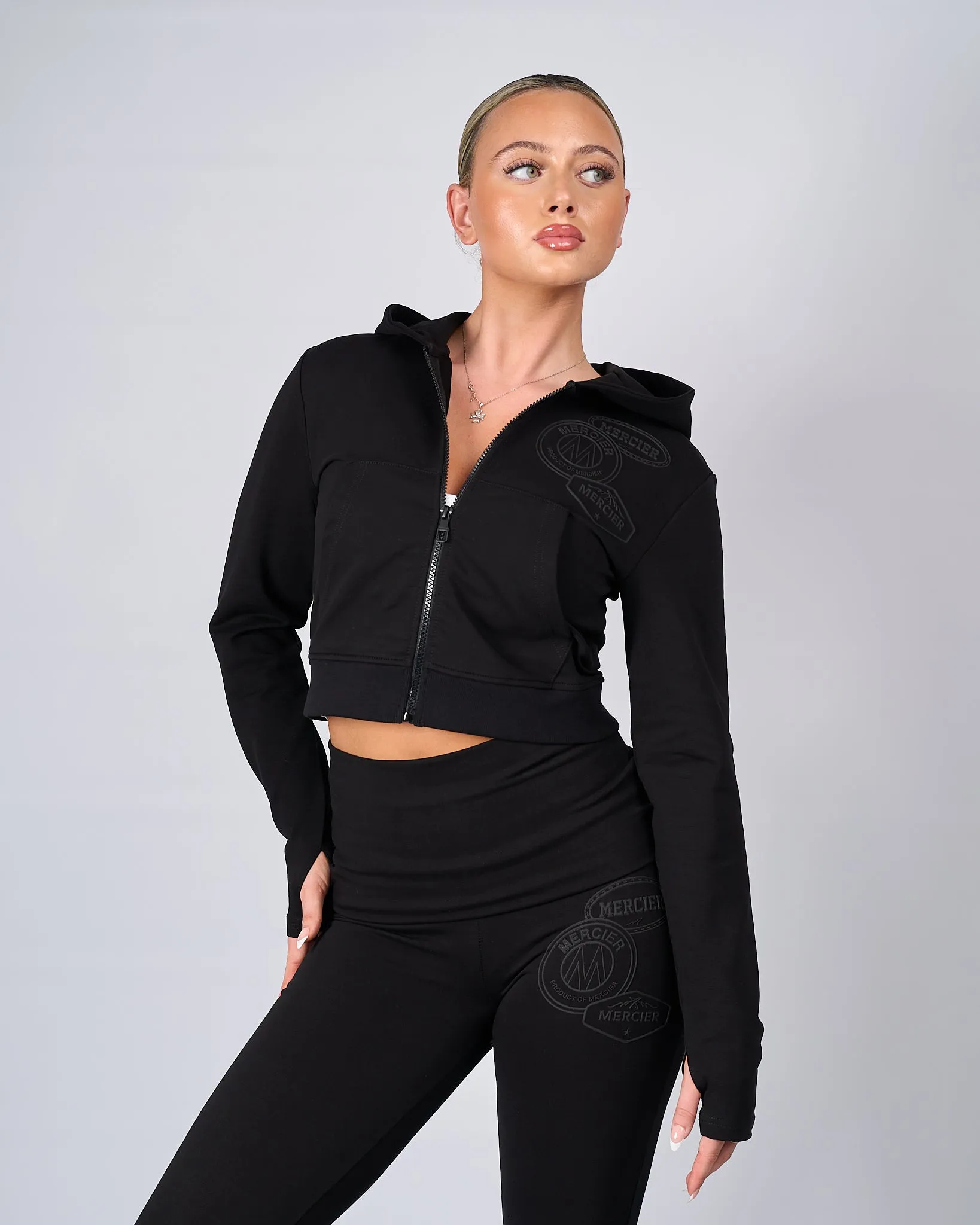 Womens Black OG Yoga Zip Up
