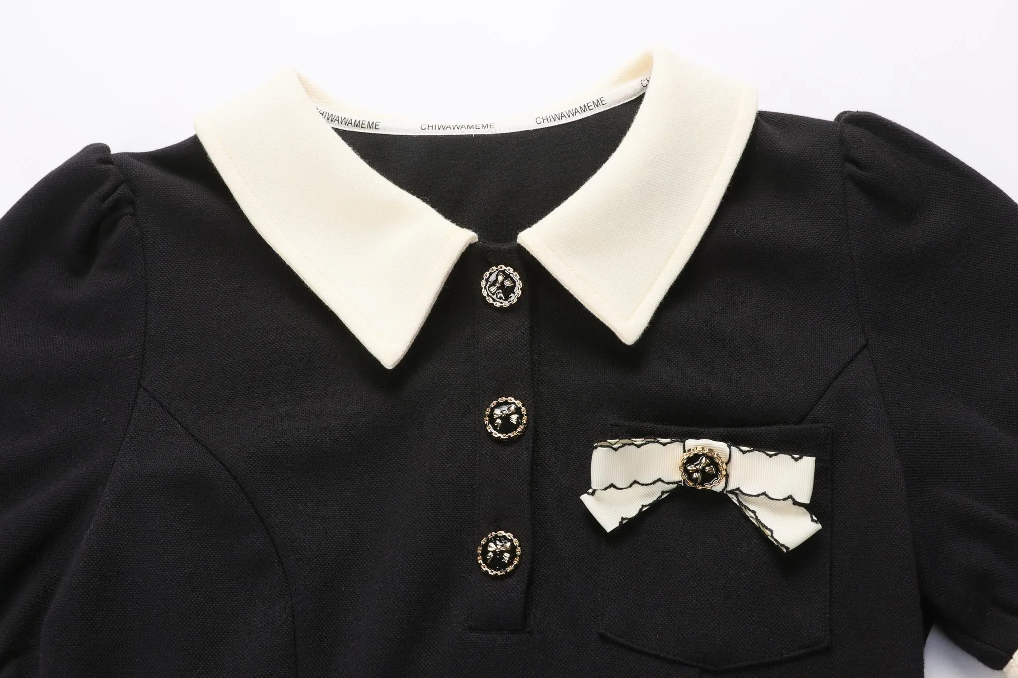 Women's Chic Jersey Dress Featuring Thigh-length Cut and Bow Decor