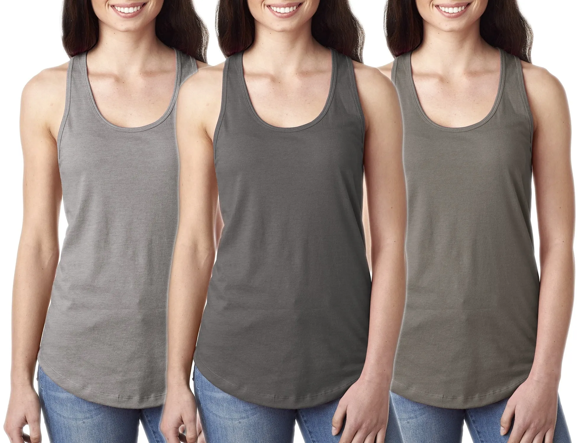 Women's Clementine Ideal Racerback Tank Top (Pack of 3)