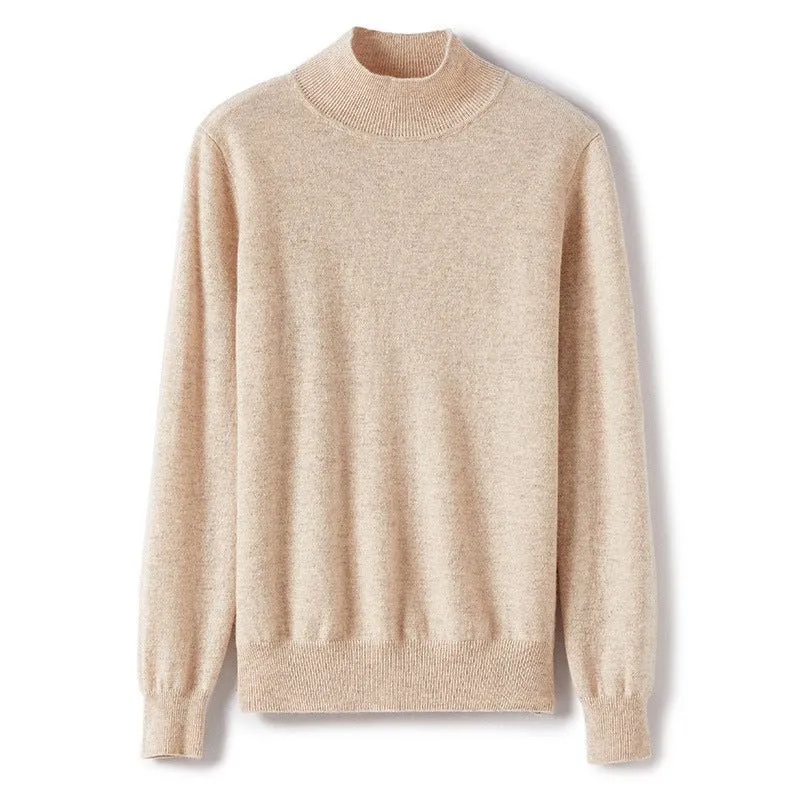 Womens Half Turtleneck Cashmere Sweater Cashmere Pullover