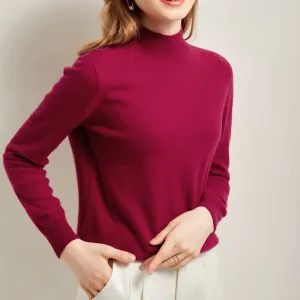 Womens Half Turtleneck Cashmere Sweater Cashmere Pullover