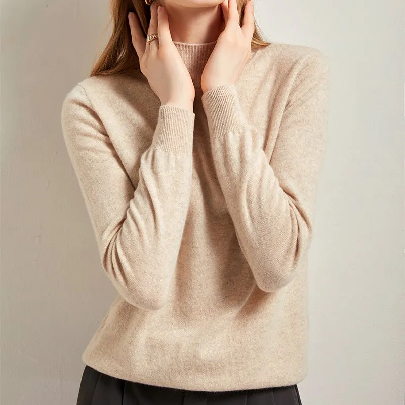 Womens Half Turtleneck Cashmere Sweater Cashmere Pullover