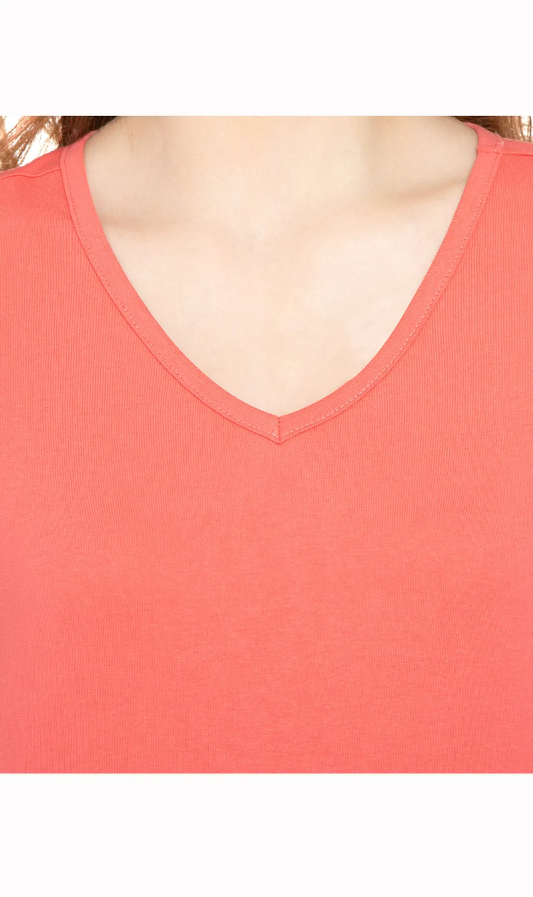 Women's Perfect Short-Sleeve V-Neck Tee Shirt - Cotton blend and Wrinkle Resistant
