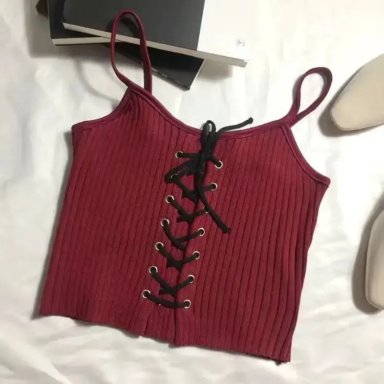 Y2K Backless Knitted Crop Top
