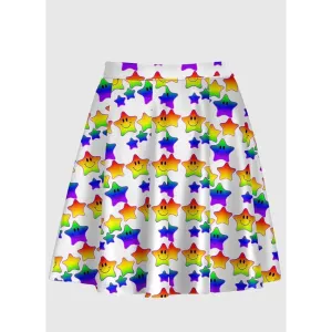 Y2K Style Elastic Waist Skirt in Silky Smooth Fabric