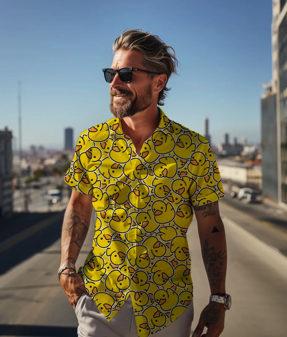 Yellow Ducks Hawaiian Shirt