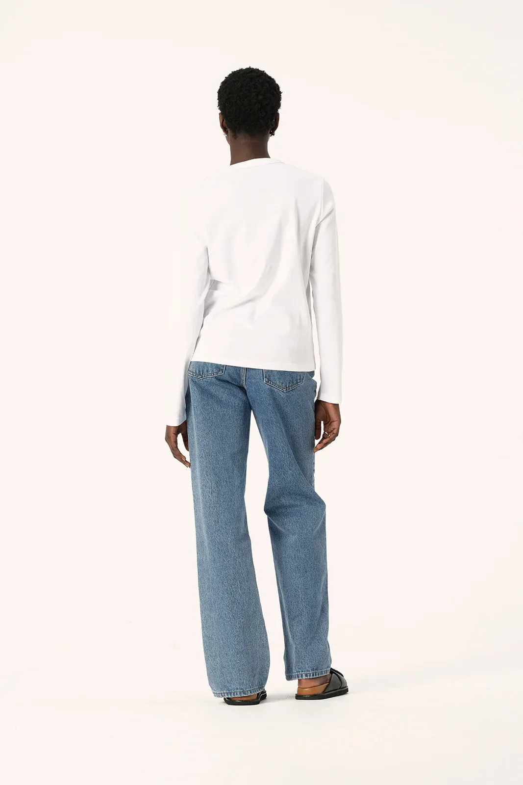 Zoe Long Sleeve Tee - White
