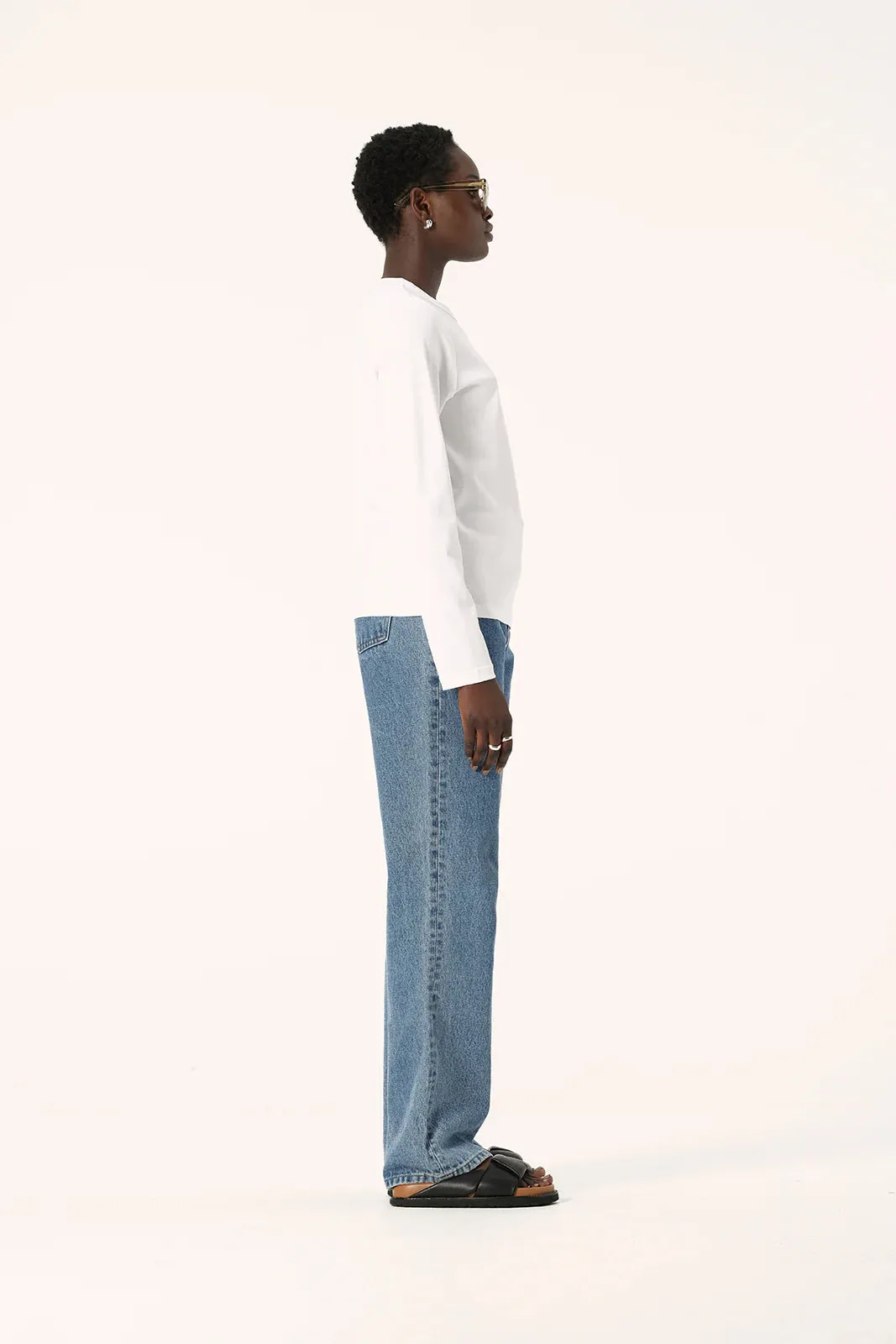 Zoe Long Sleeve Tee - White